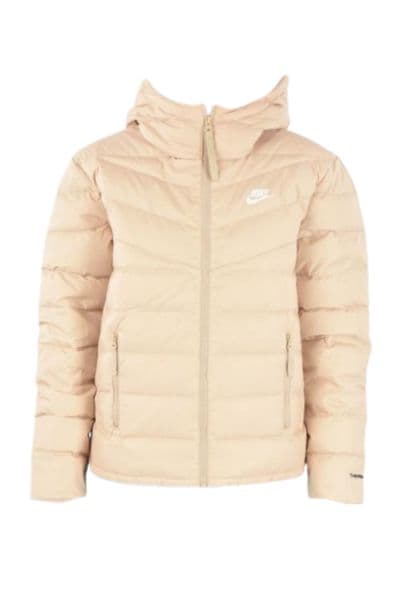 나이키 / 여성 로고 프린트 다운 숏패딩 DH4073 206 Beige BPG